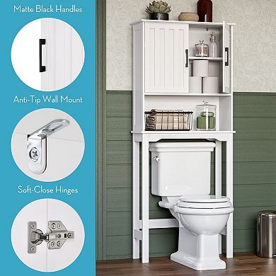 RiverRidge Home Monroe Spacesaver Over The Toilet Floor Decor