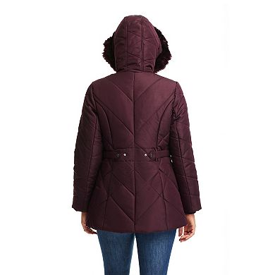 Women's d.e.t.a.i.l.s Faux-Fur Hood Quilted Jacket