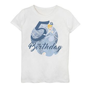 Disney's Cinderella Girls 7-16 Cinderella 5th Birthday Graphic Tee
