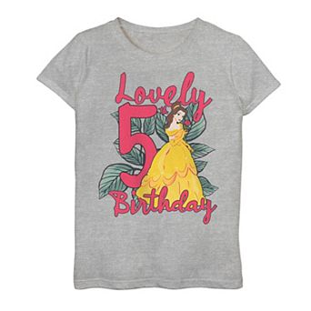 Disney's Beauty & The Beast Girls 7-16 Belle 5th Birthday Graphic Tee