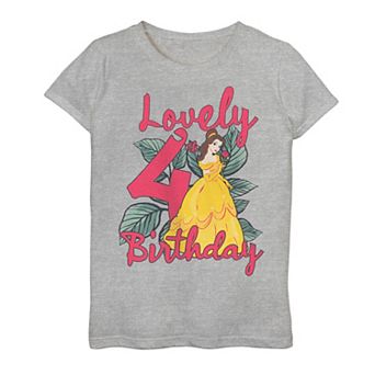 Disney's Beauty & The Beast Girls 7-16 Belle 4th Birthday Graphic Tee