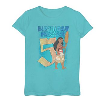 Disney's Moana Girls 7-16 Moana 5th Birthday Graphic Tee