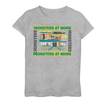 Disney / Pixar's Monsters, Inc. Girls 7-16 Monsters At Work Building Graphic Tee