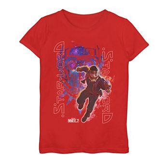 Girls 7-16 Marvel What If T'Challa Star Lord Galactic Graphic Tee