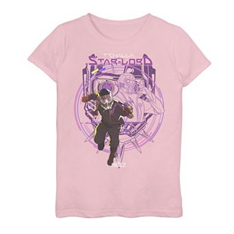 Girls 7-16 Marvel What If T'Challa Star Lord Circle Graphic Tee