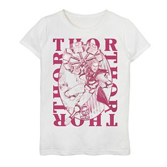 Girls 7-16 Marvel What If Thor Action Graphic Tee