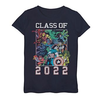 Girls 7-16 Marvel Comic Hero Class of 2022 Portrait Graphic Tee