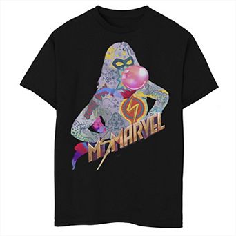 Boys 6-20 Marvel Ms Marvel Marvelous Comic Sketches Tee