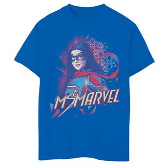 Boys 6-20 Marvel Ms Marvel Red Blue Portrait Tee