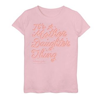 Girls 7-16 Gilmore Girls It's A Mother Daughter Thing Pink Script Tee