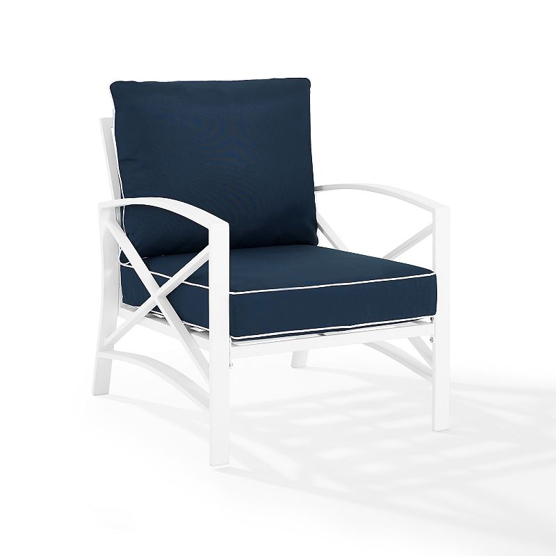 61202150 Crosley Kaplan Outdoor Patio Arm Chair, Blue sku 61202150
