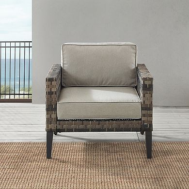 Crosley Prescott Outdoor Wicker Arm Chair