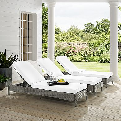 Crosley Bradenton Sunbrella Outdoor Wicker Chaise Lounge Chair