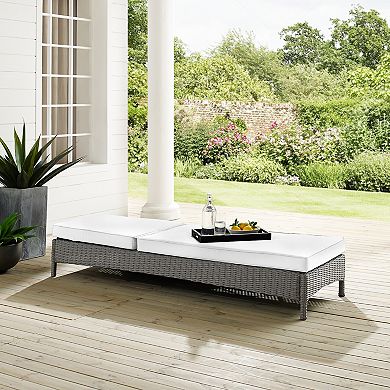 Crosley Bradenton Sunbrella Outdoor Wicker Chaise Lounge Chair