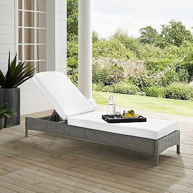 Crosley Bradenton Sunbrella Outdoor Wicker Chaise Lounge Chair
