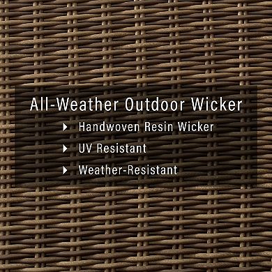 Crosley Bradenton Sunbrella Outdoor Wicker Chaise Lounge Chair