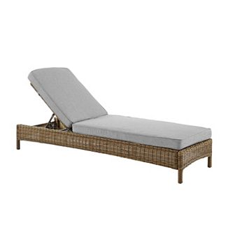 Crosley Bradenton Sunbrella Outdoor Wicker Chaise Lounge Chair