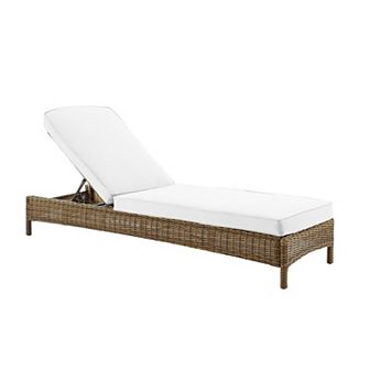 Crosley Bradenton Sunbrella Outdoor Wicker Chaise Lounge Chair