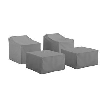 Crosley Chair & Ottoman Patio Furniture Cover 4 pc Set