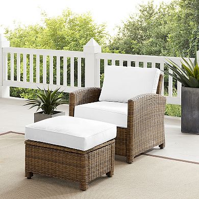 Crosley Bradenton Sunbrella Patio Arm Chair & Ottoman 2-piece Set