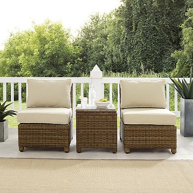 Crosley Bradenton Wicker Patio Chair & End Table 3-piece Set