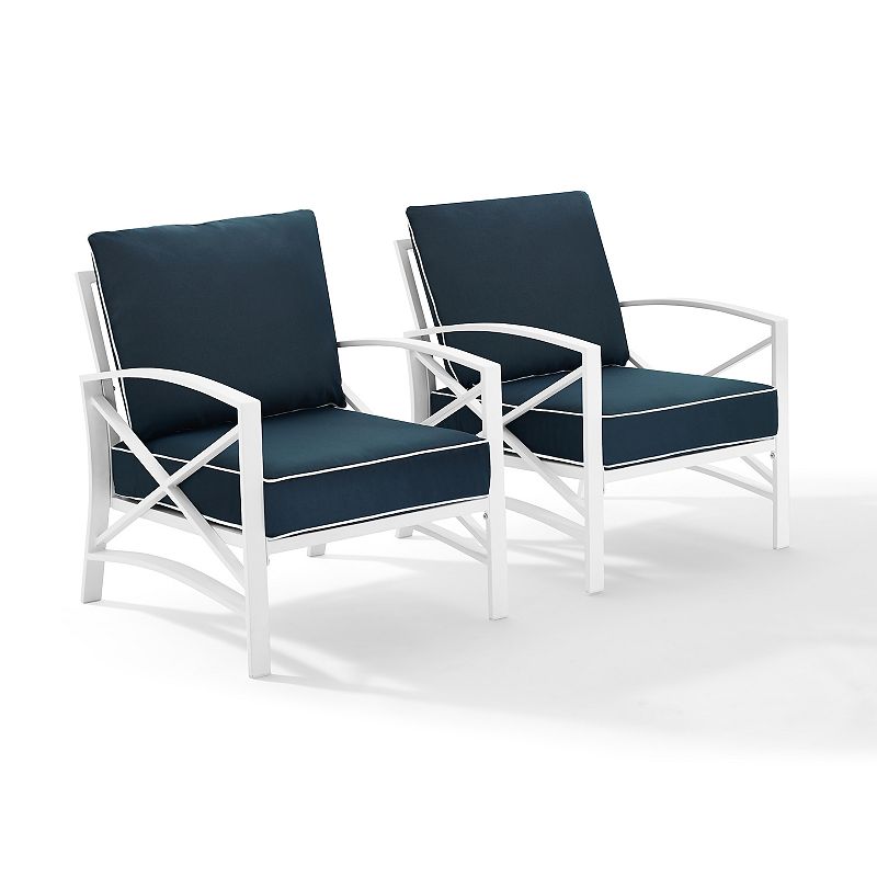 Crosley Kaplan Patio Arm Chair 2-piece Set, Blue