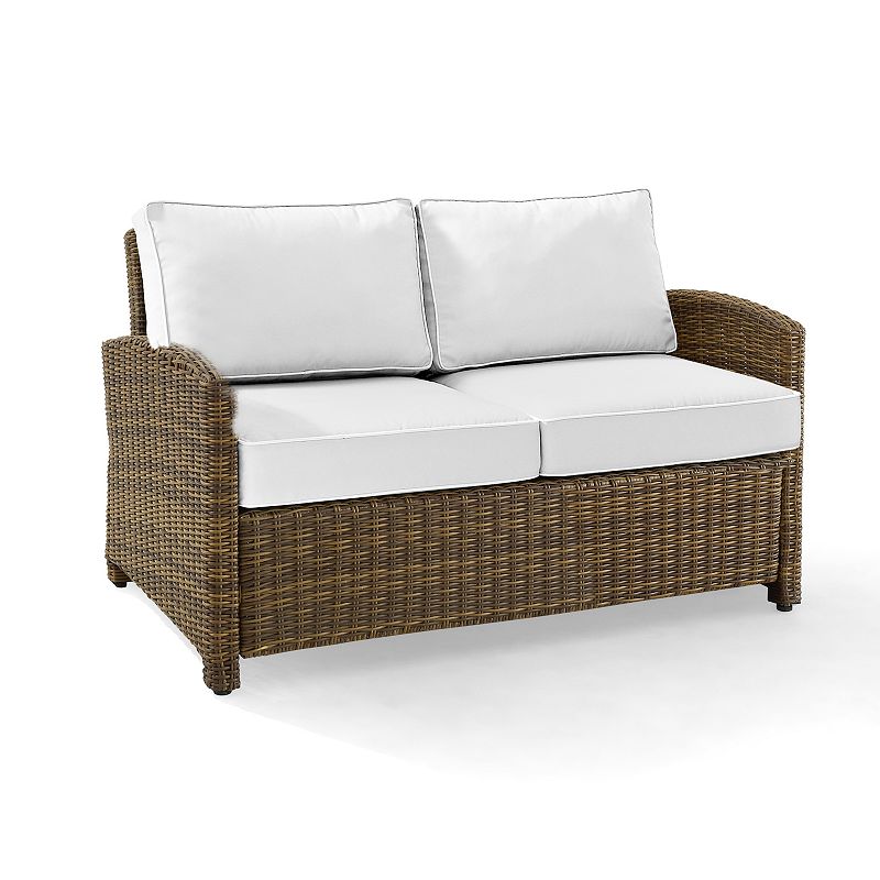 Crosley Bradenton Sunbrella Patio Loveseat Couch, White