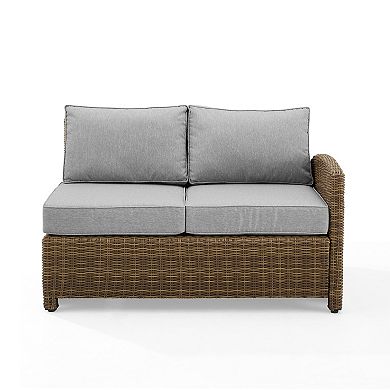Crosley Bradenton Patio Wicker Sectional Right Side Loveseat Couch
