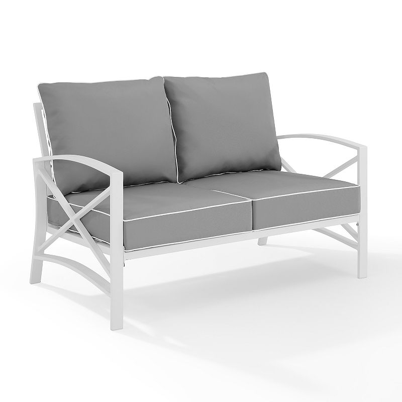 Crosley Kaplan Patio Loveseat Couch, Grey