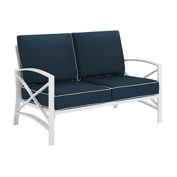 Crosley Furniture Kaplan 2-piece White Outdoor Chair Set - 72 W X 30.5
