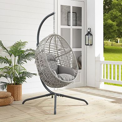 Crosley Lorelei Indoor / Outdoor Wicker Hanging Egg Patio Chair