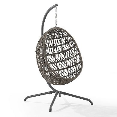 Crosley Tess Indoor / Outdoor Patio Wicker Hanging Egg Chair