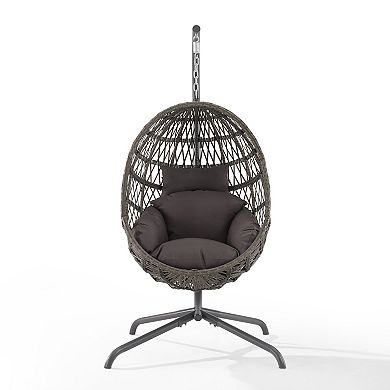 Crosley Tess Indoor / Outdoor Patio Wicker Hanging Egg Chair