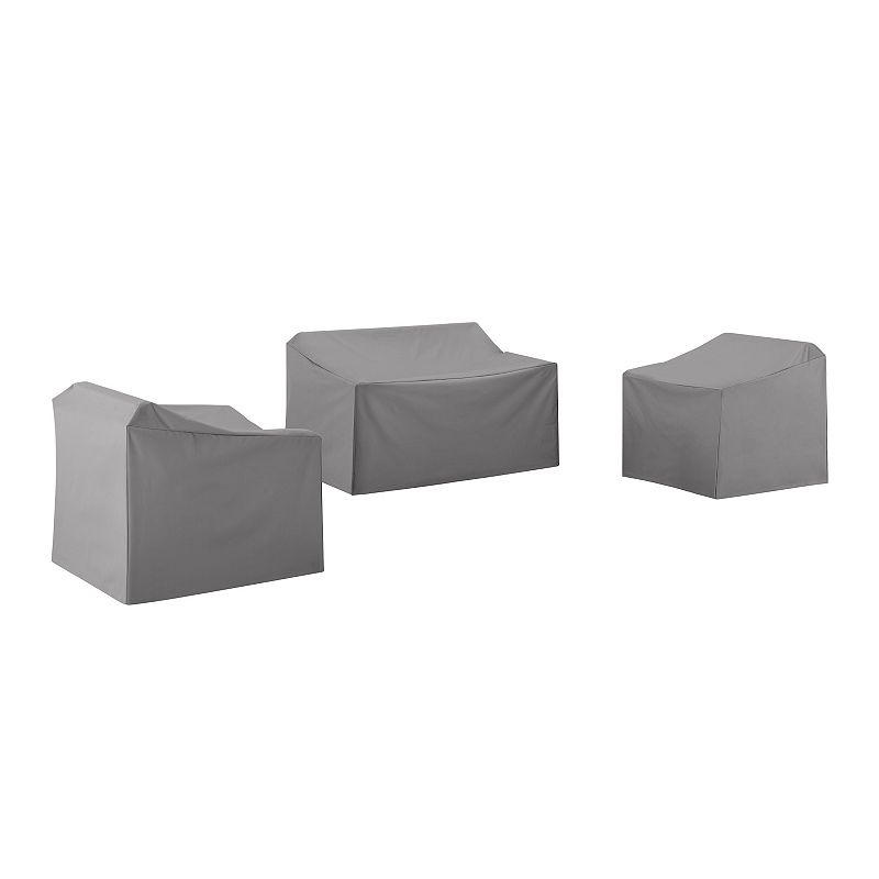 29973596 Crosley Patio Furniture Cover 3-piece Set, Grey sku 29973596