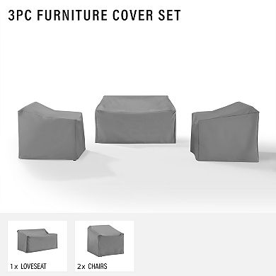 Crosley Patio Scratch Resistant Furniture Cover 3-piece Set