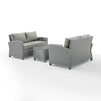 Crosley Bradenton Patio Wicker Conversation 3 pc SetCrosley Bradenton Patio Wicker Conversation 3 pc Set