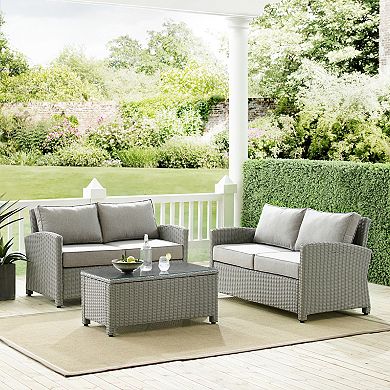 Crosley Bradenton Patio Wicker Conversation 3-piece Set