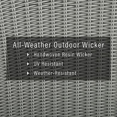 Crosley Bradenton Patio Wicker Conversation 3-piece Set