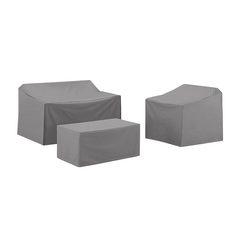 75602293 Crosley Patio Furniture Cover 3-piece Set, Grey sku 75602293