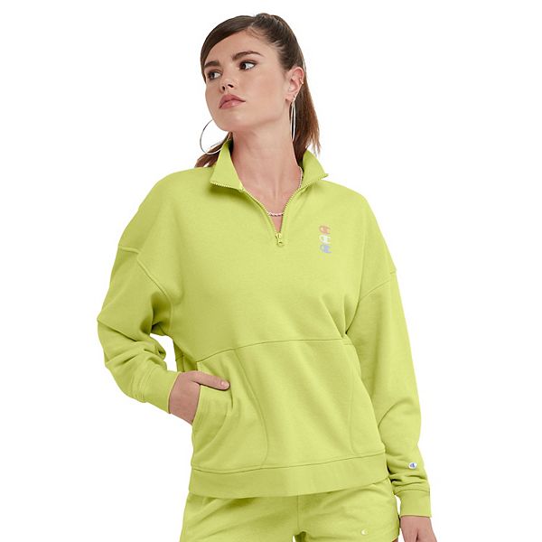 Champion women's campus quarter zip sweatshirt with taping new arrivals