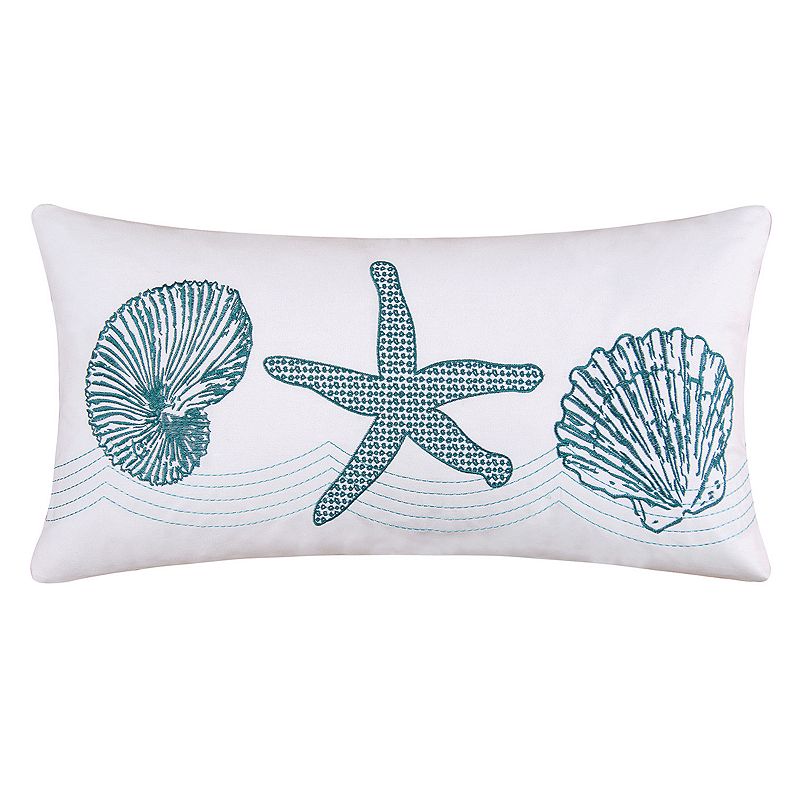 C&F Home Starfish Seashells Throw Pillow, Blue, 12X24