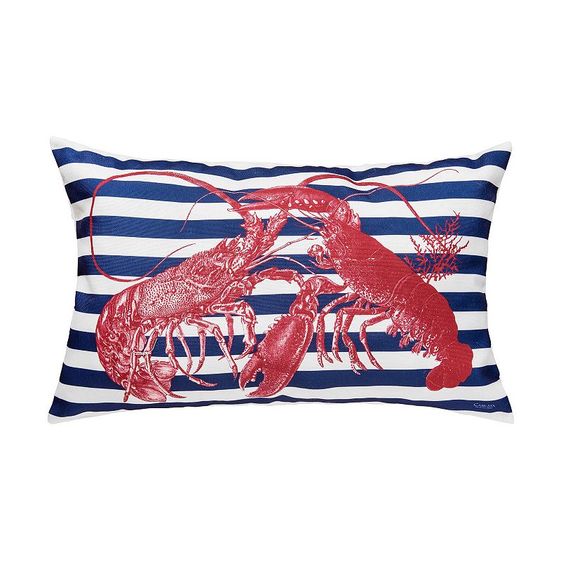 C&F Home Lobster Indoor Outdoor Throw Pillow, Blue, 14X22