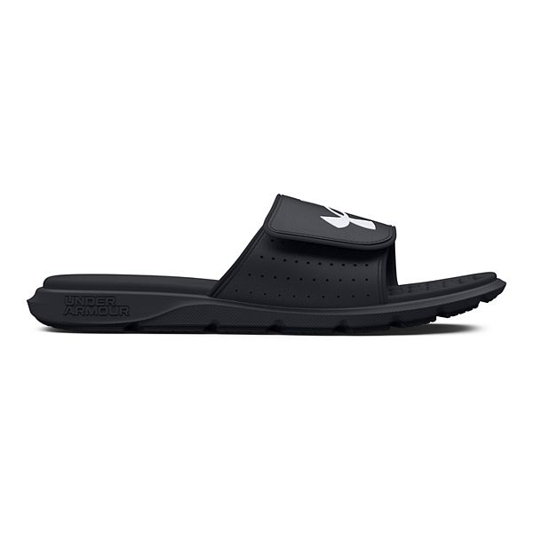 Under Armour Ignite 7 Kids' Slide Sandals - Black Black White (4)