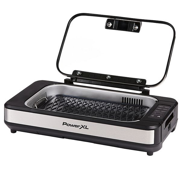Smokeless Indoor Electric Grill & Griddle Plates POWER Black XL Non-Stick  BBQ