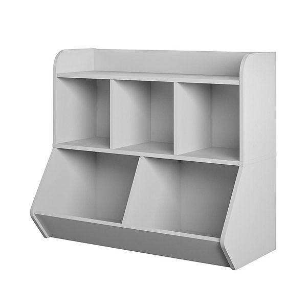 Ameriwood Home Tyler Kids Toy Storage Bookcase - Dove Gray