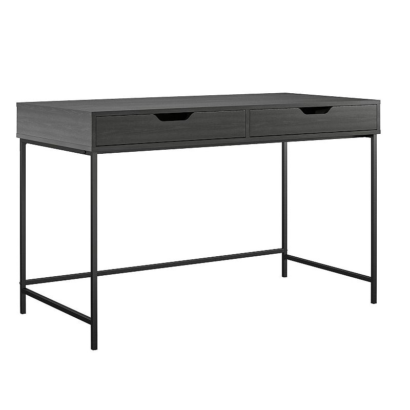 Ameriwood Home Modine Computer Desk with 2 Drawers, Black