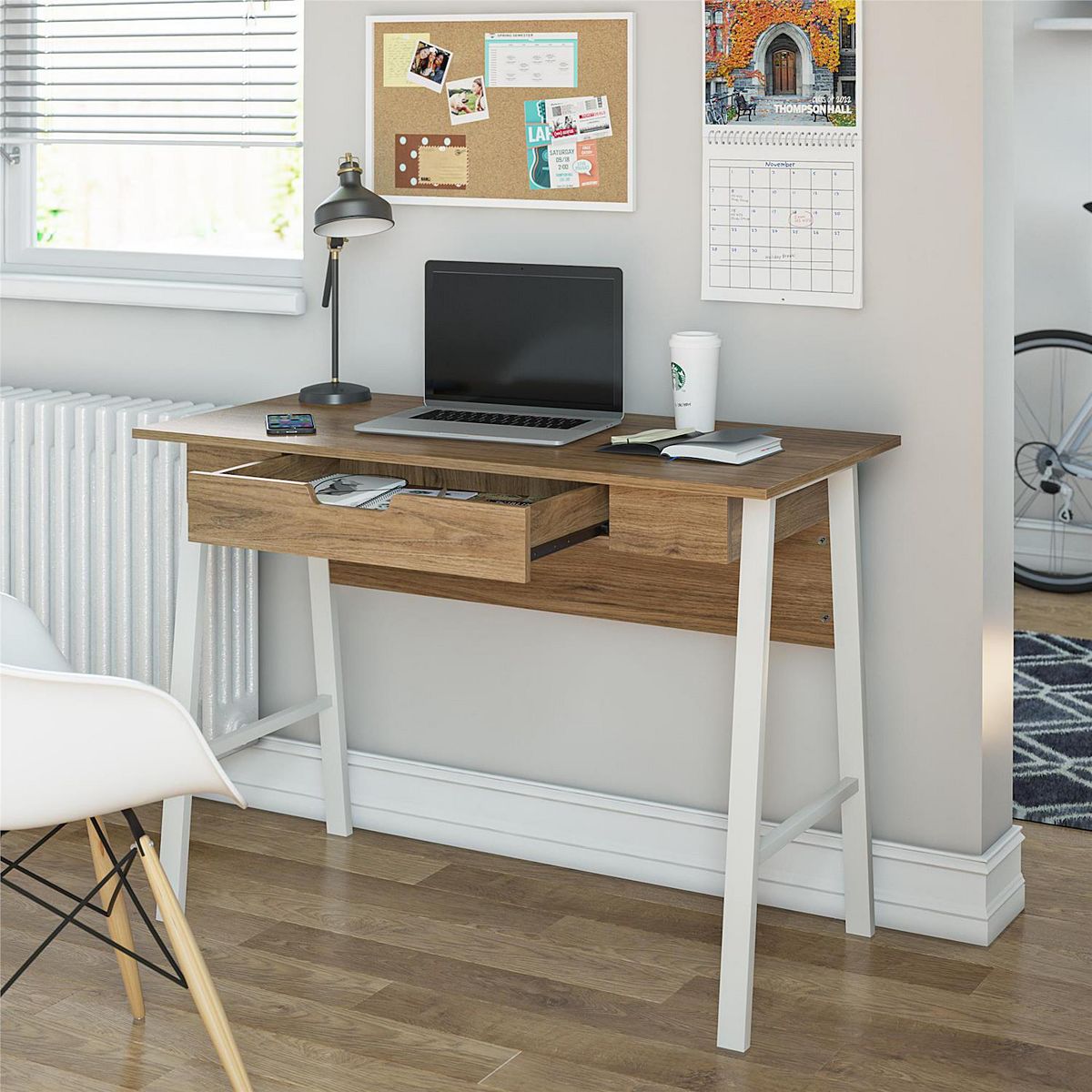 Ameriwood Home Oxford computer desk with drawer in a home workspace