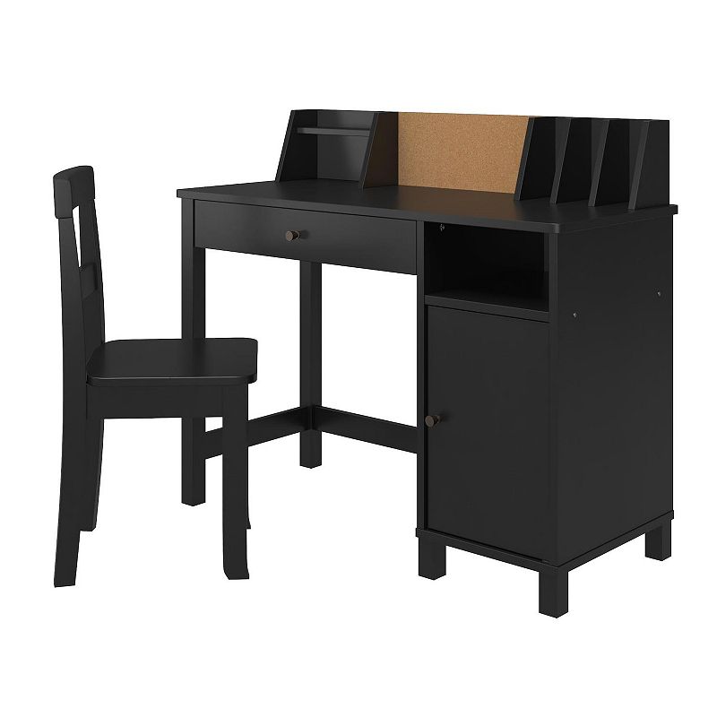 Ameriwood Home Abigail Kids Desk with Chair, Black
