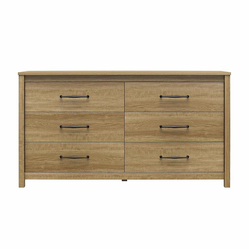 46917654 Ameriwood Home Augusta 6-Drawer Wide Dresser with  sku 46917654