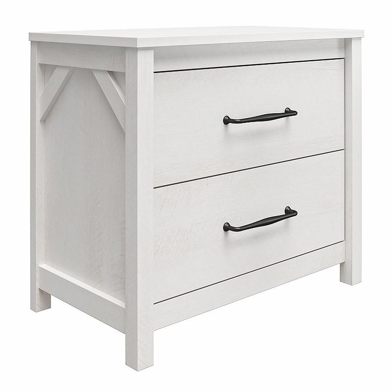 Ameriwood Home Augusta 2-Drawer Nightstand Table, White